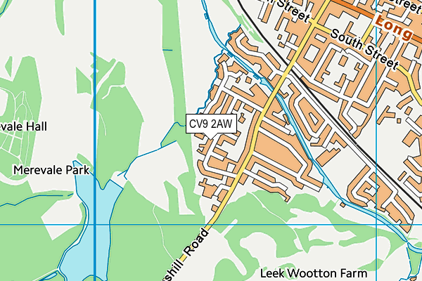 CV9 2AW map - OS VectorMap District (Ordnance Survey)