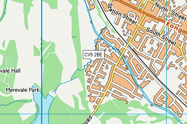 CV9 2BE map - OS VectorMap District (Ordnance Survey)