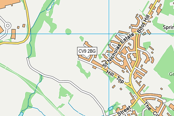 CV9 2BG map - OS VectorMap District (Ordnance Survey)