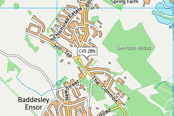 CV9 2BN map - OS VectorMap District (Ordnance Survey)
