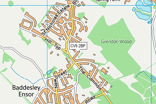 CV9 2BP map - OS VectorMap District (Ordnance Survey)