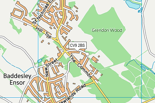 Woodside CofE Primary School map (CV9 2BS) - OS VectorMap District (Ordnance Survey)