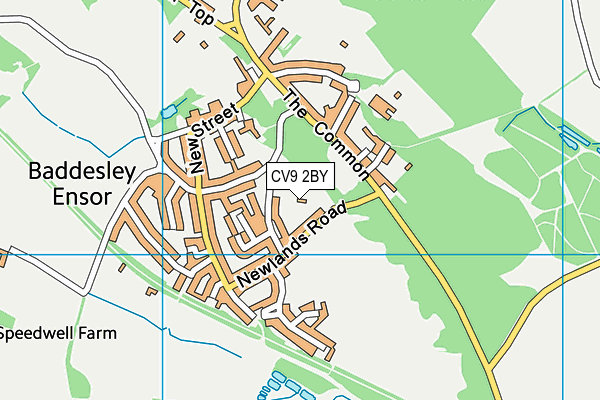 CV9 2BY map - OS VectorMap District (Ordnance Survey)