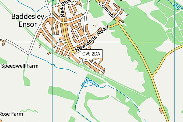 CV9 2DA map - OS VectorMap District (Ordnance Survey)