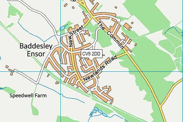 CV9 2DD map - OS VectorMap District (Ordnance Survey)