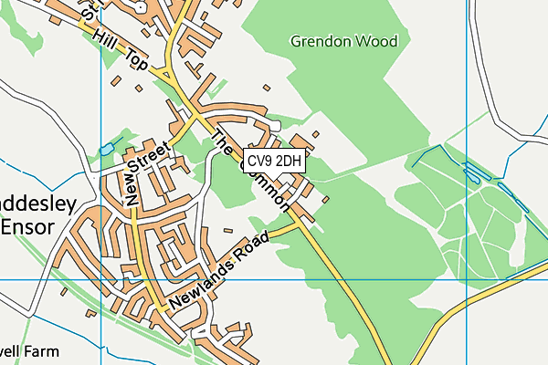 CV9 2DH map - OS VectorMap District (Ordnance Survey)