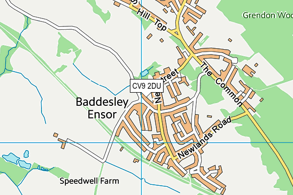 CV9 2DU map - OS VectorMap District (Ordnance Survey)