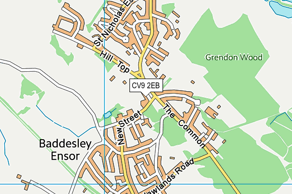 CV9 2EB map - OS VectorMap District (Ordnance Survey)