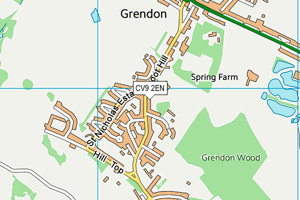 CV9 2EN map - OS VectorMap District (Ordnance Survey)