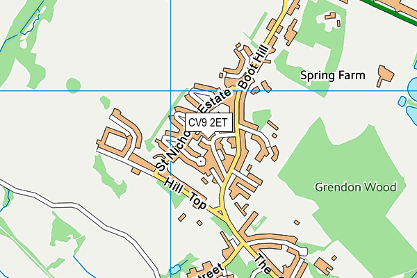 CV9 2ET map - OS VectorMap District (Ordnance Survey)
