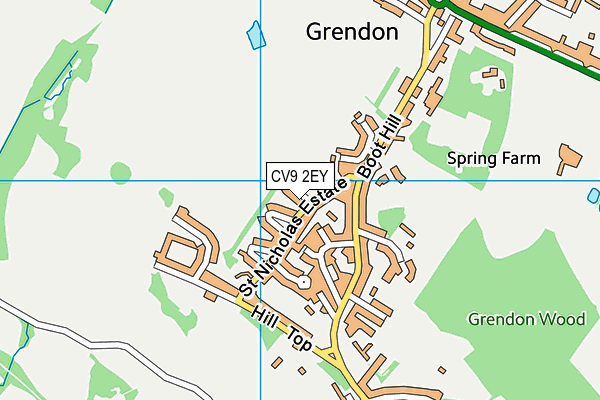 CV9 2EY map - OS VectorMap District (Ordnance Survey)