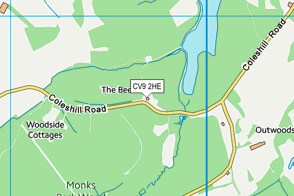 CV9 2HE map - OS VectorMap District (Ordnance Survey)
