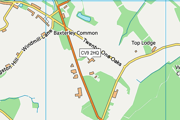 CV9 2HQ map - OS VectorMap District (Ordnance Survey)