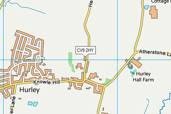 CV9 2HY map - OS VectorMap District (Ordnance Survey)