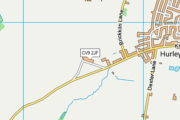 CV9 2JF map - OS VectorMap District (Ordnance Survey)