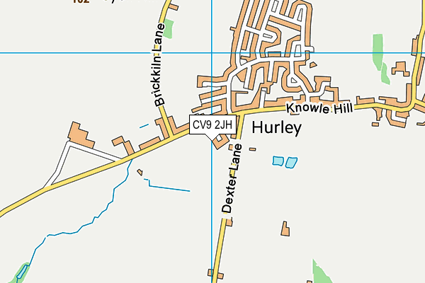 CV9 2JH map - OS VectorMap District (Ordnance Survey)