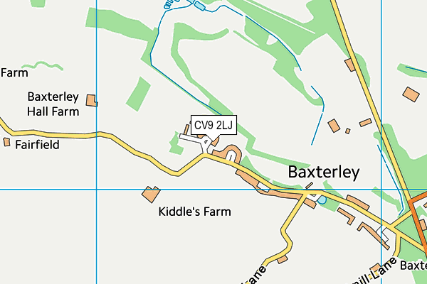 CV9 2LJ map - OS VectorMap District (Ordnance Survey)