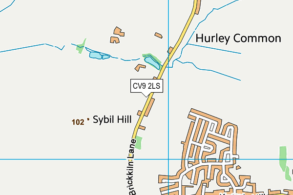 Hurley Daw Mill map (CV9 2LS) - OS VectorMap District (Ordnance Survey)