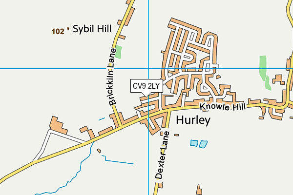CV9 2LY map - OS VectorMap District (Ordnance Survey)