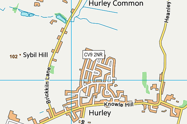 CV9 2NR map - OS VectorMap District (Ordnance Survey)