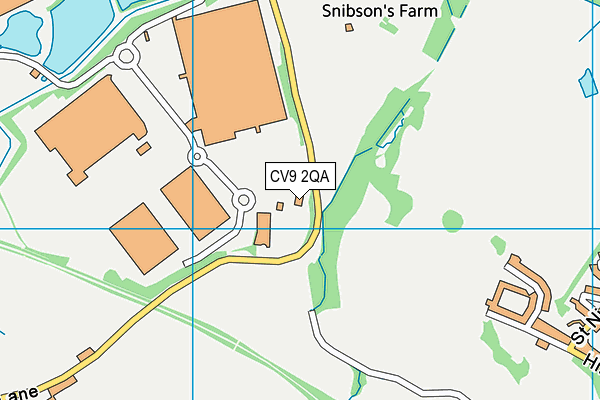 CV9 2QA map - OS VectorMap District (Ordnance Survey)