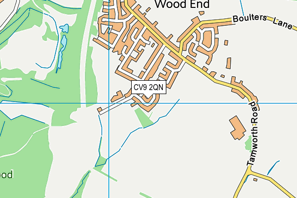 CV9 2QN map - OS VectorMap District (Ordnance Survey)