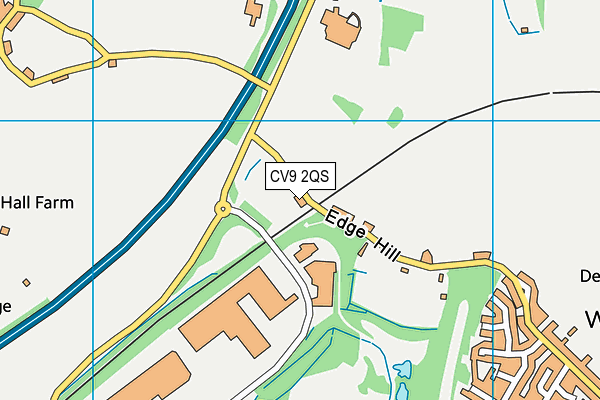 CV9 2QS map - OS VectorMap District (Ordnance Survey)