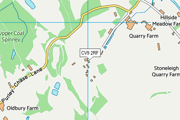 CV9 2RF map - OS VectorMap District (Ordnance Survey)