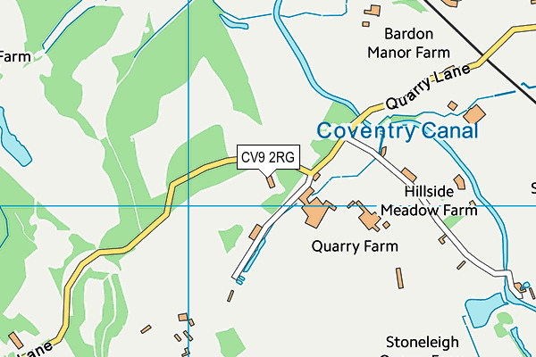 CV9 2RG map - OS VectorMap District (Ordnance Survey)