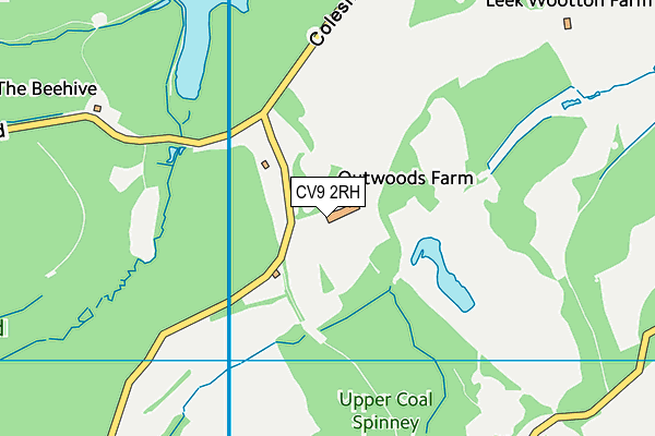 CV9 2RH map - OS VectorMap District (Ordnance Survey)