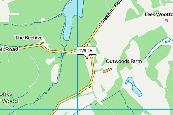 CV9 2RJ map - OS VectorMap District (Ordnance Survey)