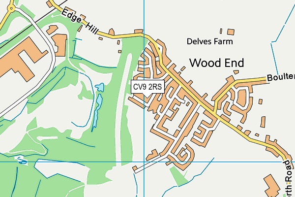 Wood End Recreation Ground map (CV9 2RS) - OS VectorMap District (Ordnance Survey)