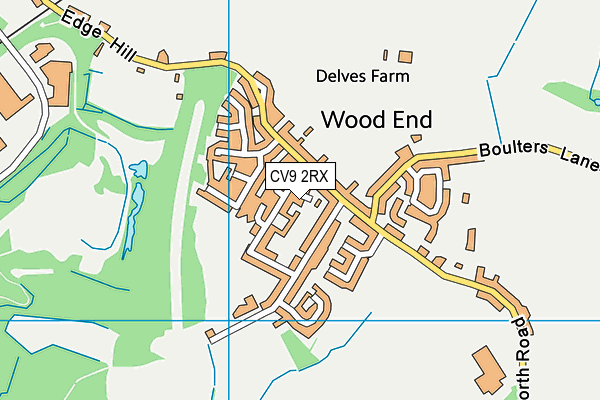 CV9 2RX map - OS VectorMap District (Ordnance Survey)