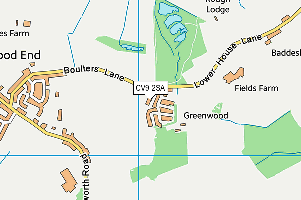 CV9 2SA map - OS VectorMap District (Ordnance Survey)