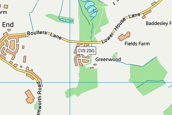 CV9 2SG map - OS VectorMap District (Ordnance Survey)