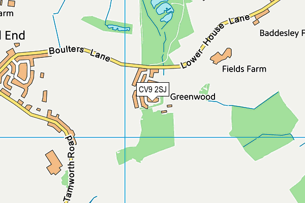 CV9 2SJ map - OS VectorMap District (Ordnance Survey)