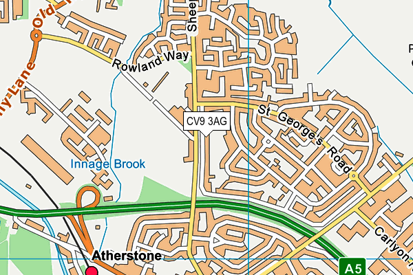 CV9 3AG map - OS VectorMap District (Ordnance Survey)