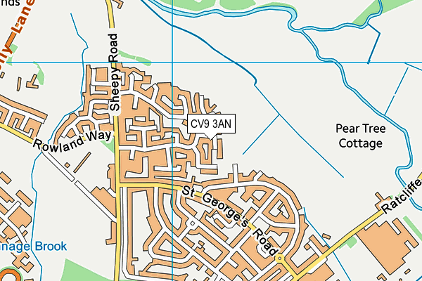 CV9 3AN map - OS VectorMap District (Ordnance Survey)