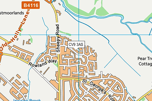 CV9 3AS map - OS VectorMap District (Ordnance Survey)