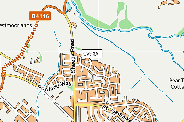 CV9 3AT map - OS VectorMap District (Ordnance Survey)