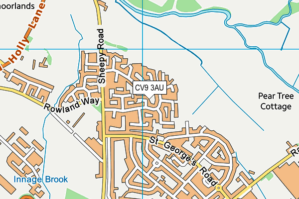 CV9 3AU map - OS VectorMap District (Ordnance Survey)