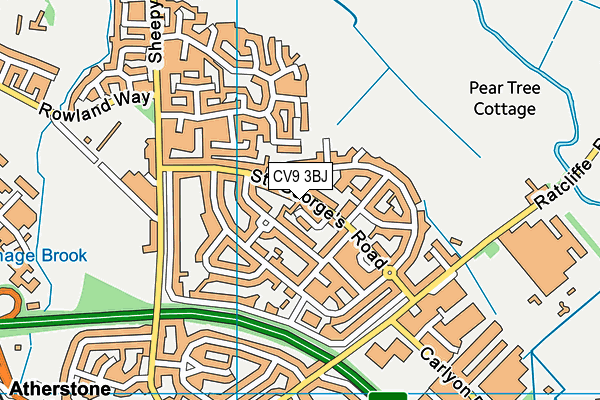 CV9 3BJ map - OS VectorMap District (Ordnance Survey)