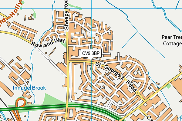 CV9 3BP map - OS VectorMap District (Ordnance Survey)