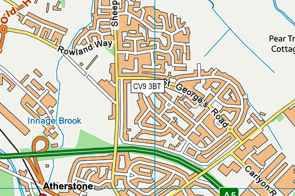 CV9 3BT map - OS VectorMap District (Ordnance Survey)