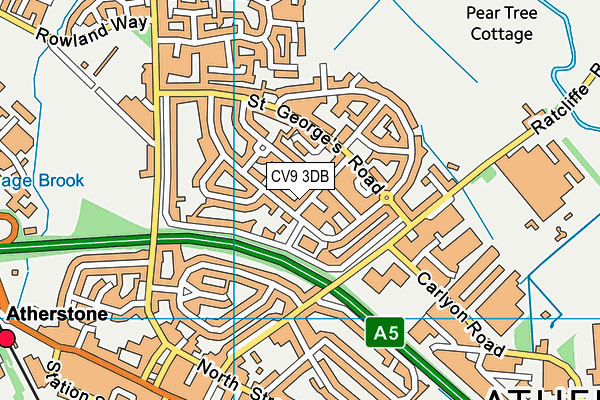 CV9 3DB map - OS VectorMap District (Ordnance Survey)