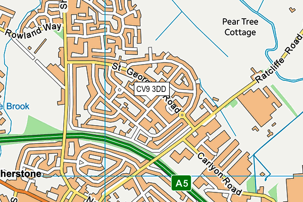 CV9 3DD map - OS VectorMap District (Ordnance Survey)