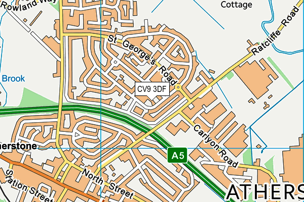 CV9 3DF map - OS VectorMap District (Ordnance Survey)