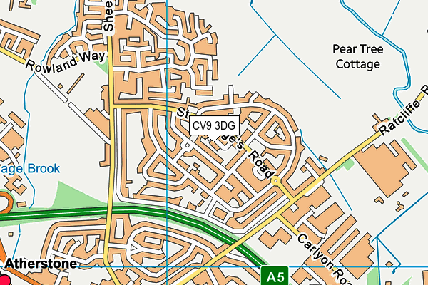 CV9 3DG map - OS VectorMap District (Ordnance Survey)