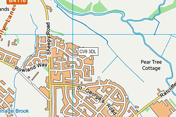 CV9 3DL map - OS VectorMap District (Ordnance Survey)