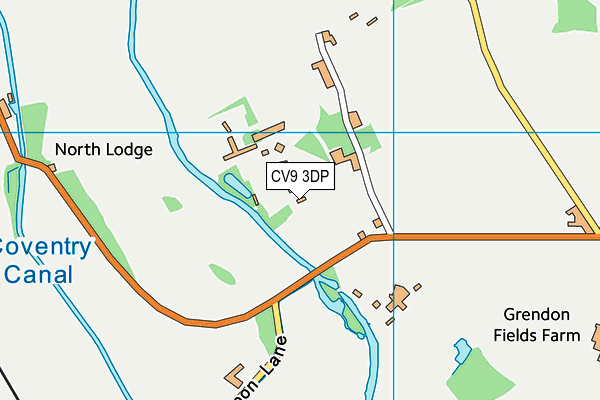 CV9 3DP map - OS VectorMap District (Ordnance Survey)